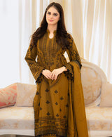 LIBAAS-3PC EMBROIDERED LAWN